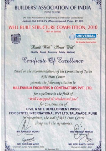 2010-BAI - Well Built Structure - 1st Prize