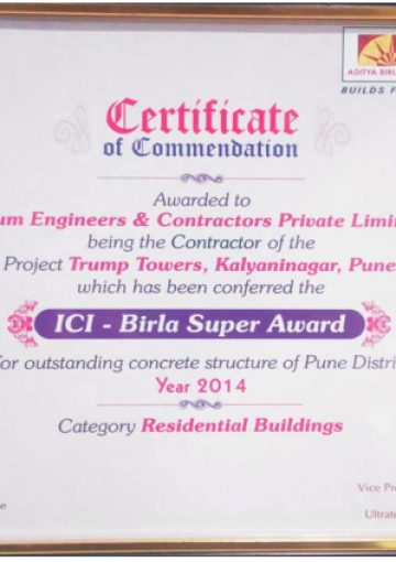 2015-Indian Concrete Institute - Birla Super Award 2013-2014